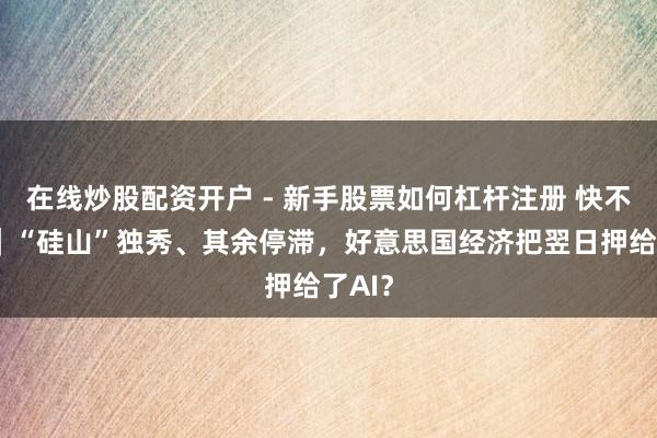 在线炒股配资开户 - 新手股票如何杠杆注册 快不雅察｜“硅山”独秀、其余停滞，好意思国经济把翌日押给了AI？